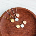 Large Circle Necklace (Silver or Gold) Custom Engraving