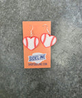 Baseball Heart Earrings 3D Print