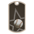 Baseball Laserable Star Dog Tag