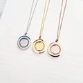 Rotating Circle Necklace (Silver or Gold) Custom Engraving