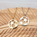 Soccer Necklace (Silver or Gold) Custom Engraving